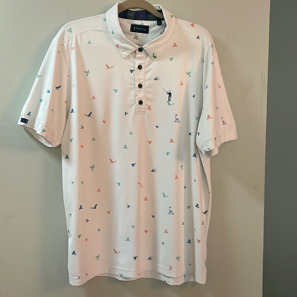William Murray, men’s large polo, 4-way stretch, moisture wicking performance